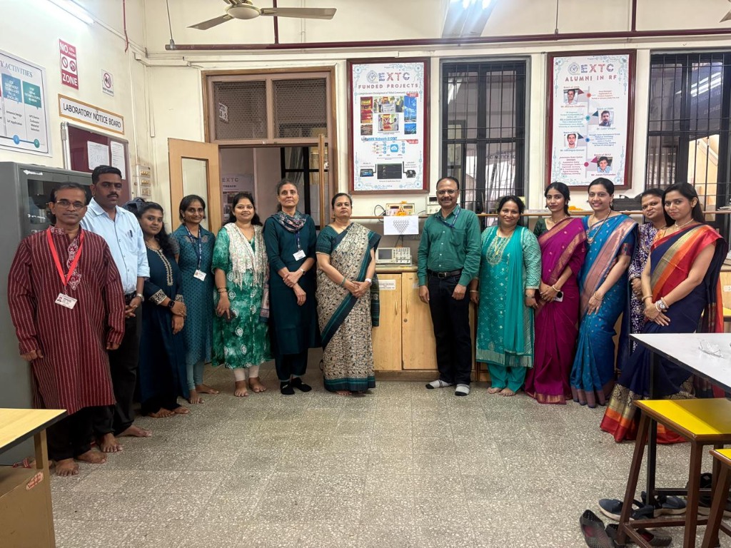EXTC Department Faculty and Staff in RF Lab